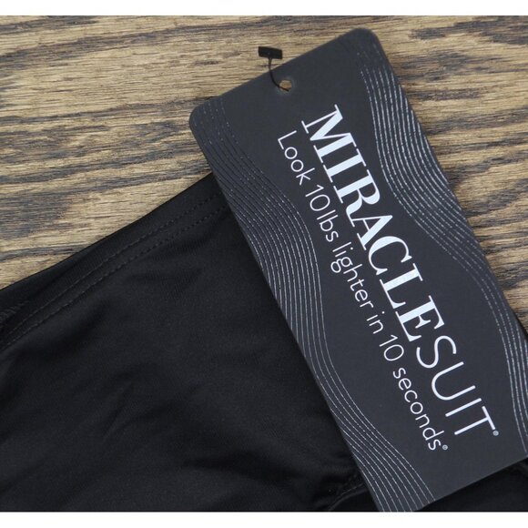 NWT Miraclesuit Womens Basic High Waist Slimming Bathing Suit Bottom Black 16 - Picture 6 of 7